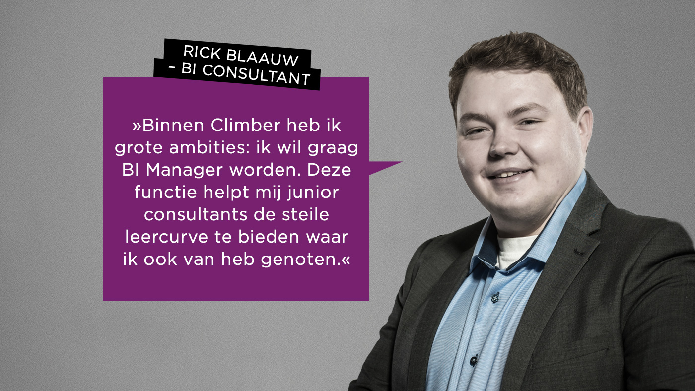 Climber Rick Blaauw BI Consultant
