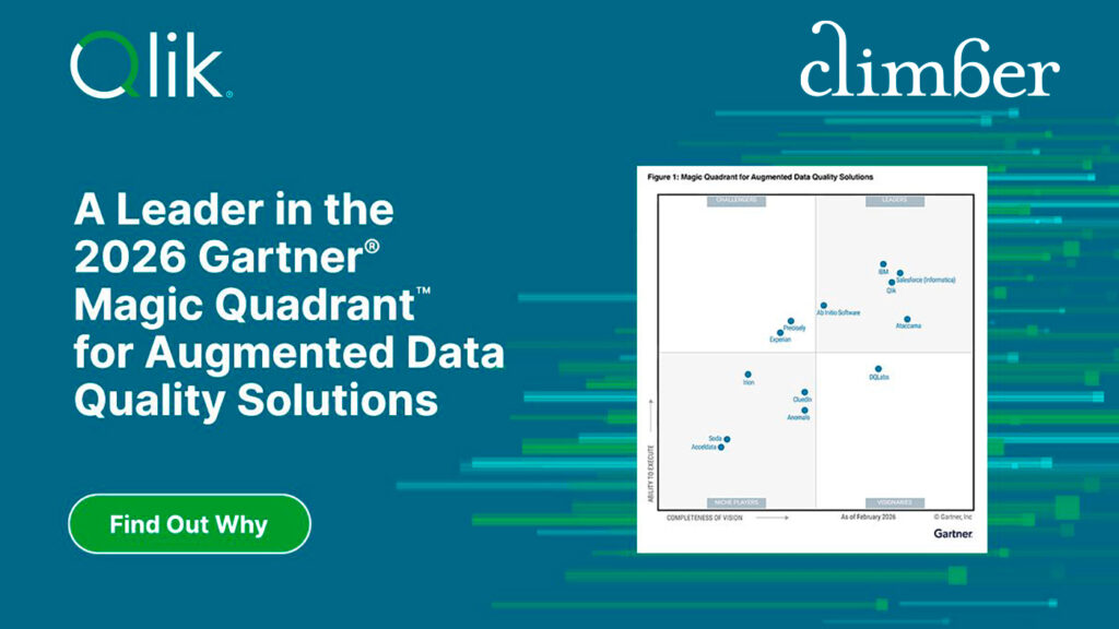 Qlik a Leader in the 2026 Gartner Magic Quadrant for Augmented Data Quality Solutions